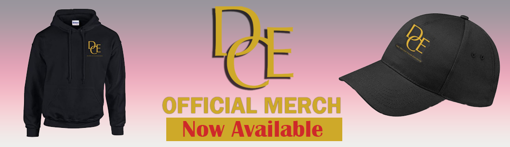 DCE official merchandise available now