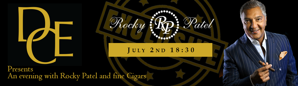 DCE presents Rocky Patel. July 2nd at the Dylan Hotel